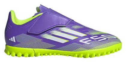 adidas Παιδικά Ποδοσφαιρικά Παπούτσια F50 Club με Σχάρα Χωρίς Κορδόνια Μωβ