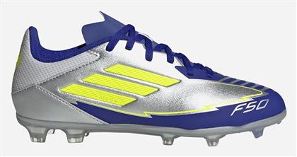 adidas Παιδικά Ποδοσφαιρικά Παπούτσια F50 Firm με Τάπες Ασημί