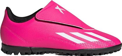 Adidas Παιδικά Ποδοσφαιρικά Παπούτσια X Speedportal 4 με Σχάρα Χωρίς Κορδόνια Φούξια