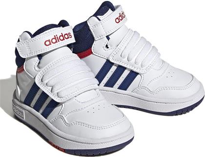 Adidas Παιδικά Sneakers High Hoops Λευκά