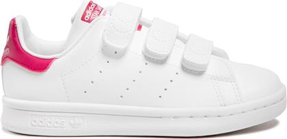 Adidas Παιδικά Sneakers Originals Stan Smith Cf με Σκρατς Cloud White / Cloud White / Bold Pink από το Outletcenter