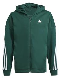 adidas Παιδική Ζακέτα Future Icons 3-stripes Full-zip Πράσινη