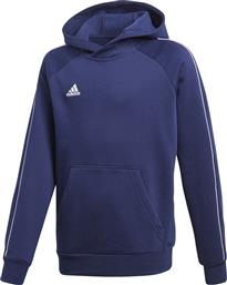 Adidas Fleece Παιδικό Φούτερ με Κουκούλα και Τσέπες Navy Μπλε Core 18