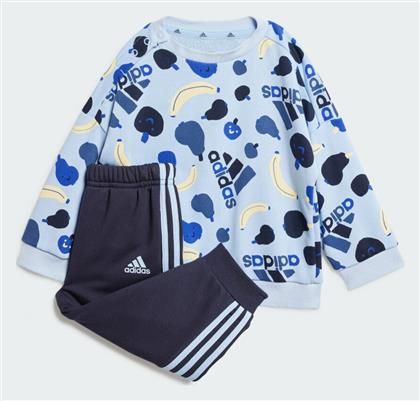 adidas Παιδικό Σετ Φόρμας Γαλαζιο Allover Print