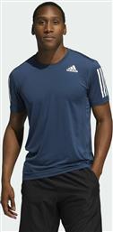 Adidas Performance Techfit 3 Stripes Fitted Αθλητικό Ανδρικό T-shirt Navy Μπλε με Λογότυπο