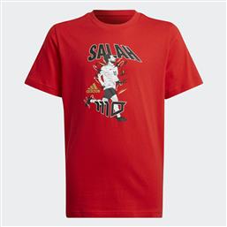 Adidas Salah Graphic Παιδικό T-shirt Κόκκινο από το Plus4u
