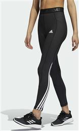 Adidas Techfit 3 Stripes Training Γυναικείο Cropped Κολάν Ψηλόμεσο Μαύρο