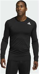 Adidas Techfit Ανδρική Ισοθερμική Μακρυμάνικη Μπλούζα Compression Μαύρη από το Cosmos Sport