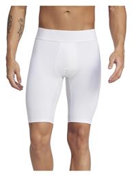 adidas Techfit Ανδρικό Αθλητικό Κολάν Κοντό Λευκό