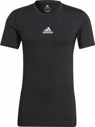 Adidas Techfit Base Ανδρική Ισοθερμική Κοντομάνικη Μπλούζα Μαύρη από το MybrandShoes