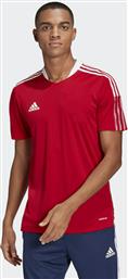 Adidas Tiro 21 Training Jersey Αθλητικό Ανδρικό T-shirt Κόκκινο με Λογότυπο από το MybrandShoes