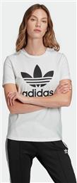 Adidas Trefoil Γυναικείο T-shirt Λευκό με Στάμπα από το Cosmos Sport
