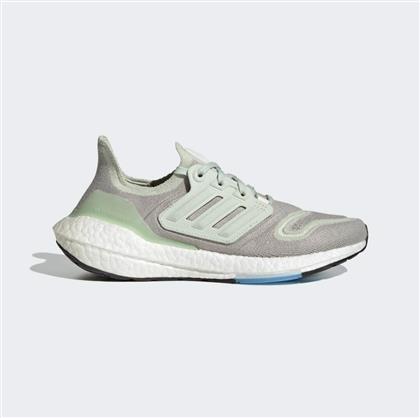 Adidas Ultraboost 22 Γυναικεία Αθλητικά Παπούτσια Running Metal Grey / Linen Green / Off White