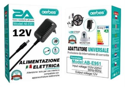 Aerbes AB-E951 Universal Τροφοδοτικό 12 έως 12V 1A 12W