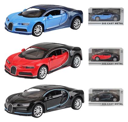 Αυτοκινητάκι 1:36 Die Cast Bughati για 3+ Ετών Pull Back (Διάφορα Σχέδια) 1τμχ 70-2299 902319