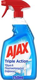 Ajax Triple Action Καθαριστικό Spray Τζαμιών 750ml