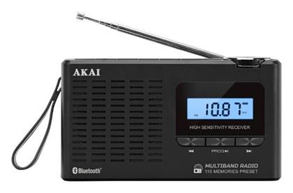 Akai APR-600 Φορητό Ραδιόφωνο Επαναφορτιζόμενο με Bluetooth Μαύρο