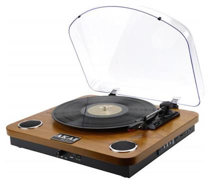Akai ATT-11BT ATT-11BTN Πικάπ με Προενίσχυση και Ενσωματωμένα Ηχεία Καφέ
