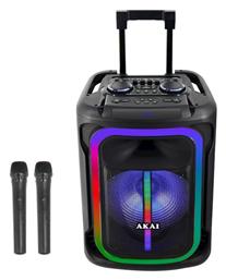 Akai Σύστημα Karaoke με Ασύρματα Μικρόφωνα ABTS-15 Pro Volcano σε Μαύρο Χρώμα