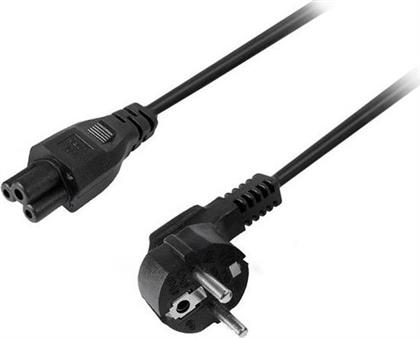 Akyga Schuko - IEC C5 Cable 1.5m Μαύρο (AK-NB-01A)