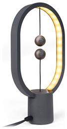 Allocacoc Heng Balance Lamp Ellipse Mini Πορτατίφ με Γκρι Καπέλο και Γκρι Βάση από το Designdrops
