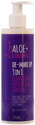 Aloe Colors Γαλάκτωμα Ντεμακιγιάζ De-Make Up 3 in 1 για Ευαίσθητες Επιδερμίδες 250ml από το Pharm24