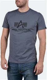 Alpha Industries Ανδρικό T-shirt Γκρι με Λογότυπο