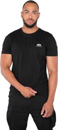 Alpha Industries Basic Ανδρικό T-shirt Μαύρο Μονόχρωμο