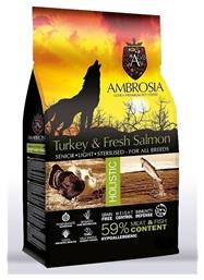 Ambrosia Fresh Turkey & Salmon Senior Light Sterilised All Breeds 2kg από το Plus4u