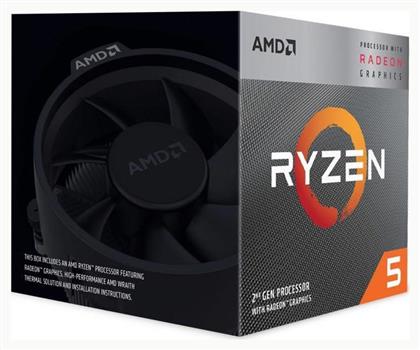 AMD Ryzen 5 3400G 3.7GHz Επεξεργαστής 4 Πυρήνων για Socket AM4 σε Κουτί με Ψύκτρα