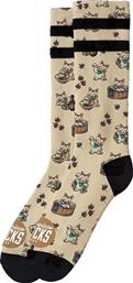 American Socks Maneki Neko AS073 Ανδρικές Κάλτσες Με Σχέδια Μπεζ από το WearHouse