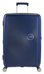 American Tourister Soundbox Spinner Μεσαία Βαλίτσα Ταξιδίου Σκληρή Μπλε με 4 Ρόδες Ύψους 67εκ.