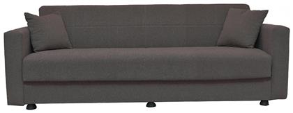 Amethyst Τριθέσιος Καναπές Κρεβάτι 214x78x78εκ. Σκούρο Γκρι
