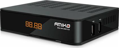 Amiko Δορυφορικός Αποκωδικοποιητής Mini S2X 4K UHD DVB-S / DVB-S2 / DVB-S2X σε Μαύρο Χρώμα