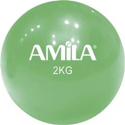 Amila Μπάλα Ενδυνάμωσης Χεριού 13cm, 2kg σε Πράσινο Χρώμα