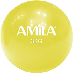 Amila Μπάλα Ενδυνάμωσης Χεριού 14cm, 3kg σε Κίτρινο Χρώμα από το Outletcenter