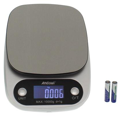 Andowl Ψηφιακή Ζυγαριά 1gr/10kg Ασημί Q-C305