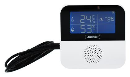 Andowl Q-WD01 Ασύρματος Μετεωρολογικός Σταθμός Ψηφιακός Επίτοιχος Λευκός