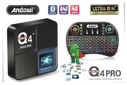 Andowl TV Box Q4 PRO 6K UHD με WiFi USB 2.0 4GB RAM και 64GB Αποθηκευτικό Χώρο με Λειτουργικό Android 10.0