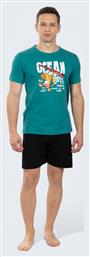 Ανδρική Πιτζάμα Nina Club Ocean Boys 100% Βαμβάκι Πράσινη Ncm739-25-1-πράσινο