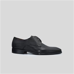 Ανδρικό Μαύρο Black Textured Oxford Shoes PHILIPPE LANG από το Hionidis
