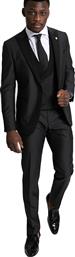 Ανδρικό Μαύρο Black Two-Piece Formal Suit LARDINI από το Hionidis