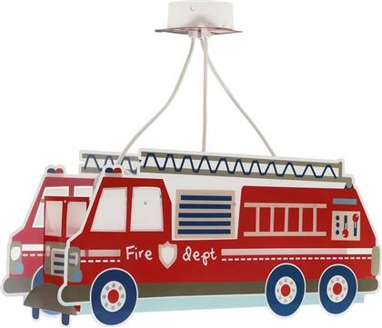 Ango Firetruck Μονόφωτο Παιδικό Φωτιστικό Κρεμαστό από Πλαστικό 240W με Υποδοχή E27 σε Κόκκινο Χρώμα 52x22cm