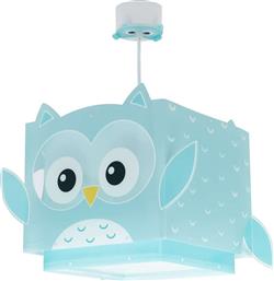 Ango Little Owl Μονόφωτο Παιδικό Φωτιστικό Κρεμαστό από Πλαστικό 15W με Υποδοχή E27 σε Γαλάζιο Χρώμα 33x24cm
