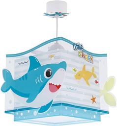 Ango Little Shark Μονόφωτο Παιδικό Φωτιστικό Κρεμαστό από Πλαστικό 15W με Υποδοχή E27 σε Μπλε Χρώμα 29.5x23.5cm