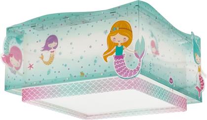 Ango Mermaids Μονόφωτο Παιδικό Φωτιστικό Πλαφονιέρα από Πλαστικό 15W με Υποδοχή E27 σε Τιρκουάζ Χρώμα 33x16.5cm