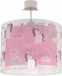 Ango Unicorns Μονόφωτο Παιδικό Φωτιστικό Κρεμαστό από Πλαστικό 15W με Υποδοχή E27 σε Ροζ Χρώμα 33x25cm