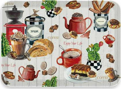 Ankor Coffee Ορθογώνιος Δίσκος Σερβιρίσματος από Πλαστικό 37.2x26.2x2.5cm