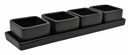 Ankor Κεραμική Ορντεβιέρα 4 Θέσεων Μαύρη Π32xΜ8.2xΥ4.8cm