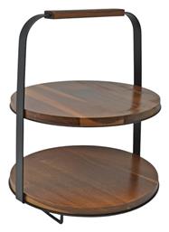Ankor Ξύλινη Εταζέρα 2 Ορόφων Μαύρη Π26xΜ26xΥ30.5cm